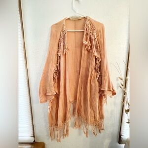 Jen’s Pirate Booty // Fringe Kimono in Clay